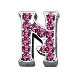 3-8" Pink Script Letter Sliding Charms N .