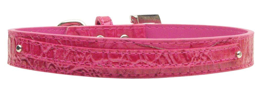 3/8" (10mm) Faux Croc Two Tier Collars