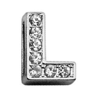 3-8" Clear Bling Letter Sliding Charms L .