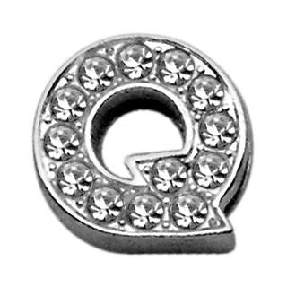 3-8" Clear Bling Letter Sliding Charms Q .