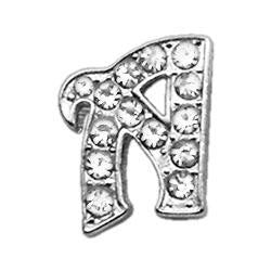 3-8" Clear Script Letter Sliding Charms A .