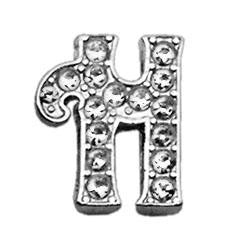 3-8" Clear Script Letter Sliding Charms H .