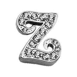 3-8" Clear Script Letter Sliding Charms Z .