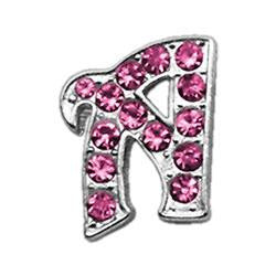 3-8" Pink Script Letter Sliding Charms A .