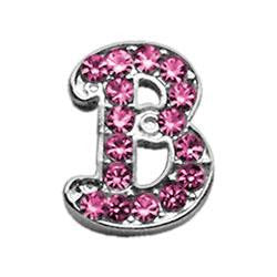 3-8" Pink Script Letter Sliding Charms B .