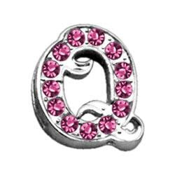 3-8" Pink Script Letter Sliding Charms Q .