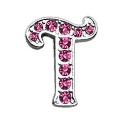 3-8" Pink Script Letter Sliding Charms T .