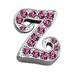 3-8" Pink Script Letter Sliding Charms Z .