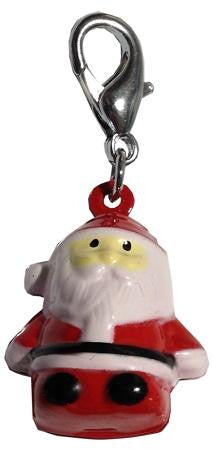 Hand Painted Christmas Bell Charm Santa