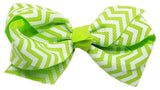 Hair Bow Chevron Alligator Clip