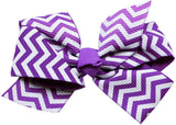 Hair Bow Chevron Alligator Clip