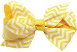 Hair Bow Chevron Alligator Clip