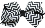 Hair Bow Chevron French Barrette