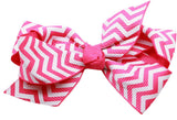 Hair Bow Chevron French Barrette