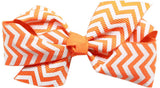 Hair Bow Chevron French Barrette