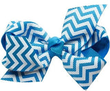 Hair Bow Chevron French Barrette