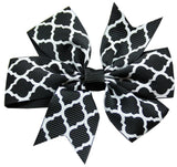 Hair Bow Quatrefoil Alligator Clip