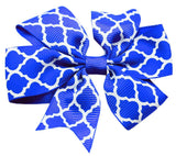 Hair Bow Quatrefoil Alligator Clip