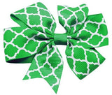 Hair Bow Quatrefoil Alligator Clip