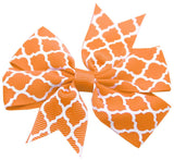 Hair Bow Quatrefoil Alligator Clip