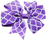 Hair Bow Quatrefoil Alligator Clip