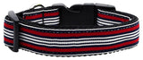 Preppy Stripes Nylon Ribbon Collars