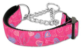 Crazy Hearts Nylon Collars Martingale