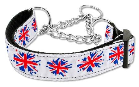 Graffiti Union Jack(uk Flag) Nylon Ribbon Collar Martingale