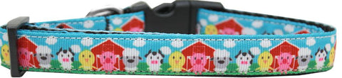 Barnyard Buddies Nylon Ribbon Dog Collar