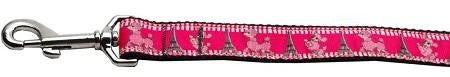 Poodles In Paris Nylon Ribbon Collars  Leash