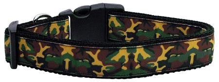 Green Camo Nylon Ribbon Dog Collars