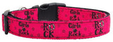 Girls Rock Nylon Ribbon Dog Collars