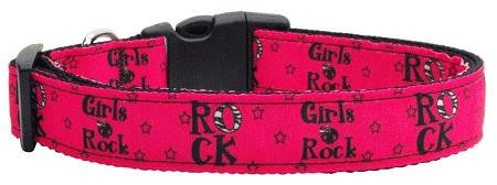 Girls Rock Nylon Ribbon Dog Collars