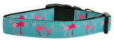 Pink Flamingos Nylon Ribbon Dog Collars