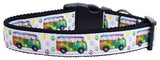 Peace Bus Ribbon Dog Collars