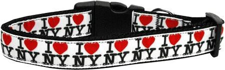 I Heart Ny Ribbon Dog Collars