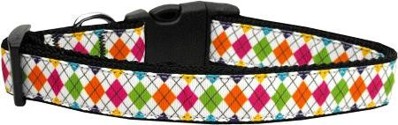 Colorful Argyle Ribbon Dog Collars