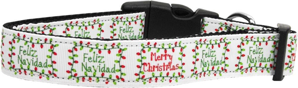 Feliz Navidad Nylon Dog Collars