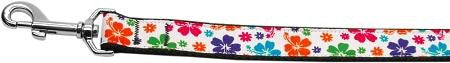 Multi-colored Hawaiian Hibiscus Nylon Ribbon Pet Leash  Lsh