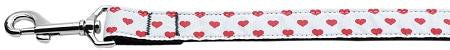 White And  Dotty Hearts Nylon Dog Leash  Leash