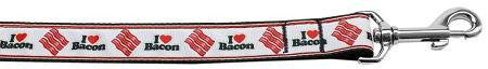 I Love Bacon Nylon Dog Leash