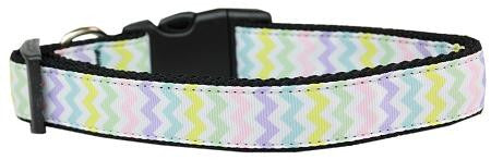 Spring Chevron Nylon Dog Collar