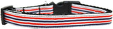 Patriotic Stripes Nylon Ribbon Dog Collar