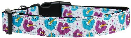 Hibiscus Flower Nylon Dog Collar