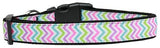 Summer Chevrons Nylon Ribbon Dog Collar