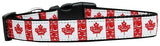 Canadian Flag In Swirls Nylon Dog Collar