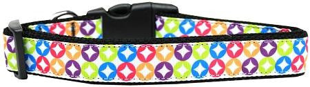 Bright Diamonds Nylon Ribbon Dog Collar