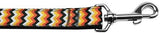 Pumpkin Chevrons Nylon Dog Leash