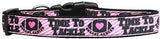 Tackle Breast Cancer Nylon Dog Collar