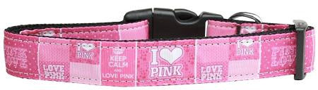 I Heart  Nylon Dog Collar